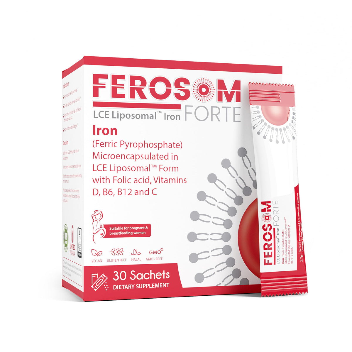 FEROSOM FORTE Liposomal Iron Capsules front view