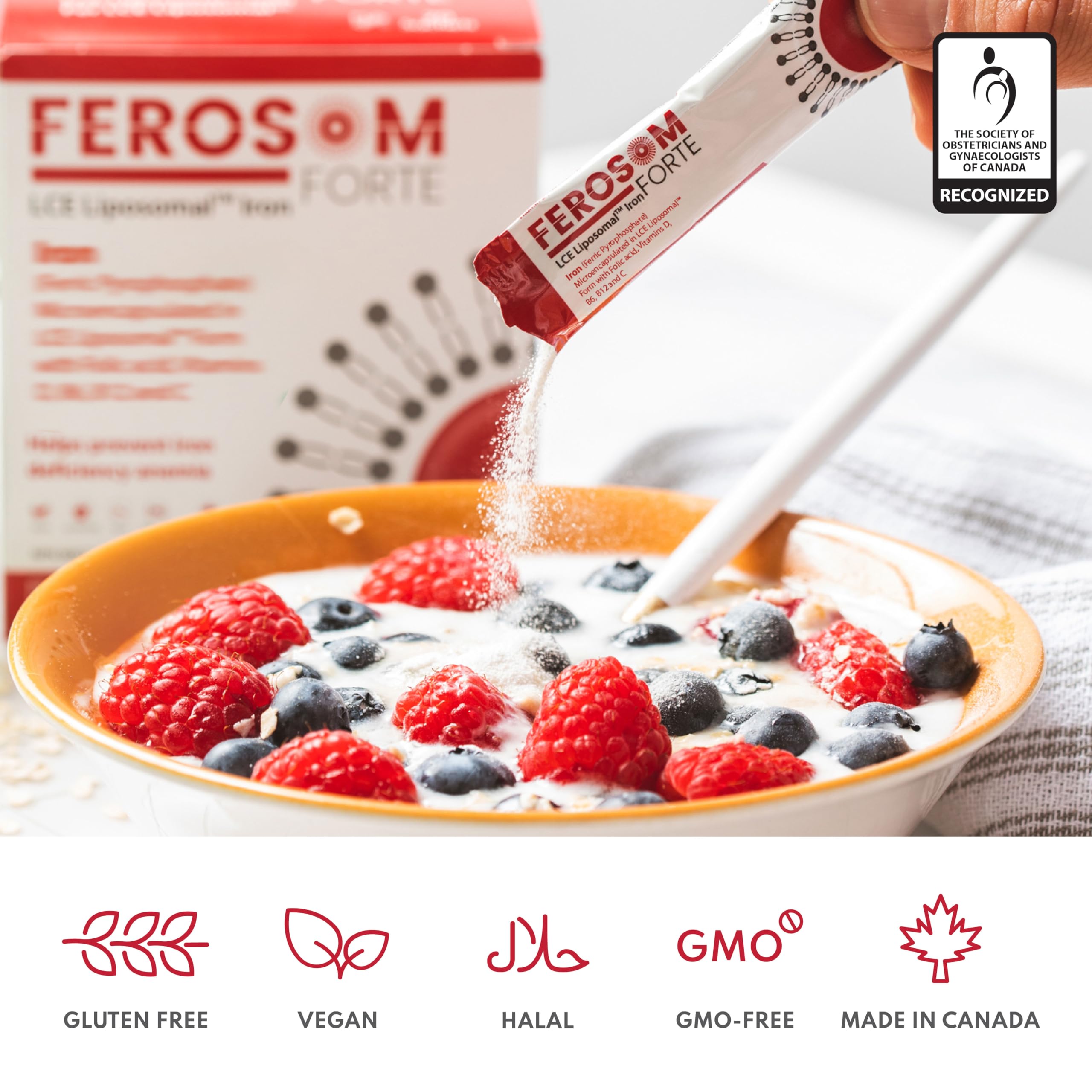 FEROSOM FORTE Liposomal Iron Capsules ingredients list