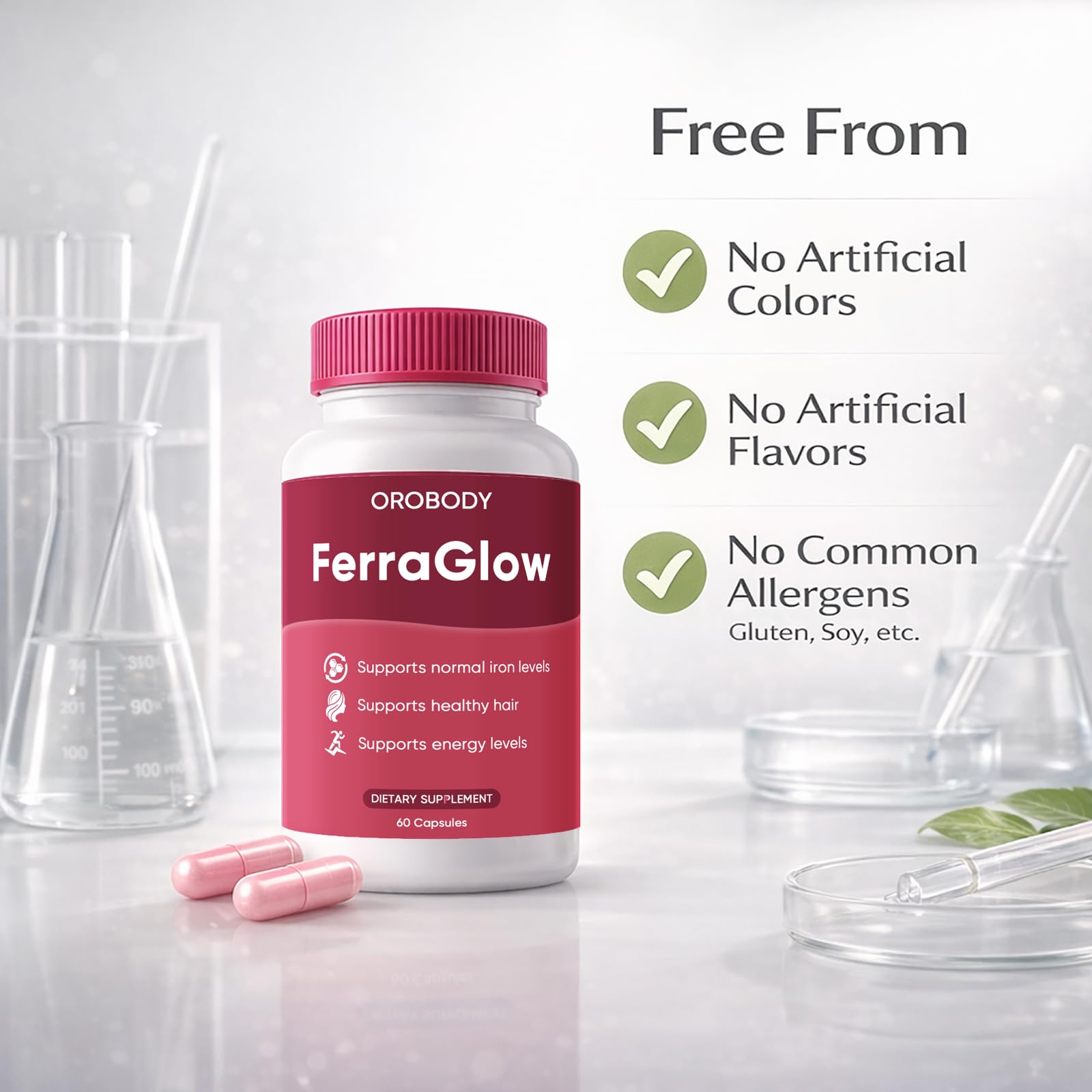 FERRAGLOW Daily Iron Supplement lifestyle shot