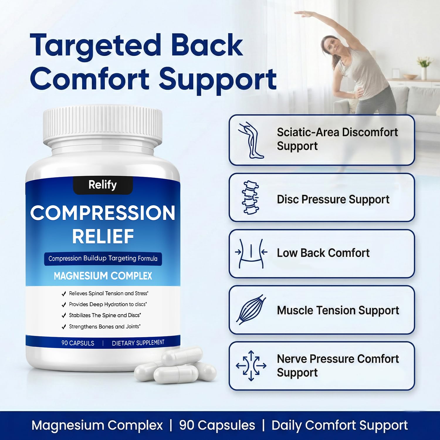 FERRAGLOW Mentara Compression Relief magnesium supplement capsules