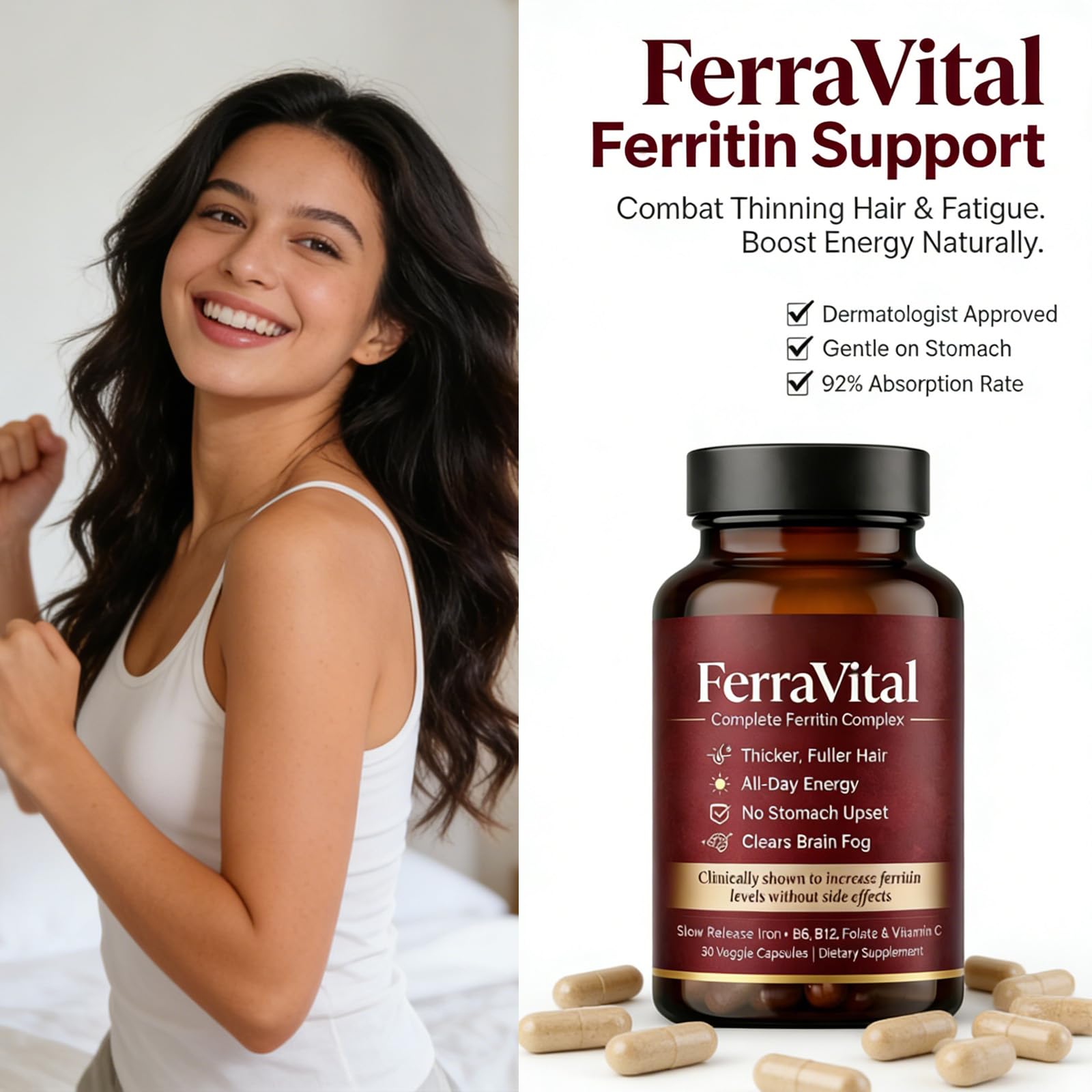 FerraVital Iron Supplement bottle with capsules