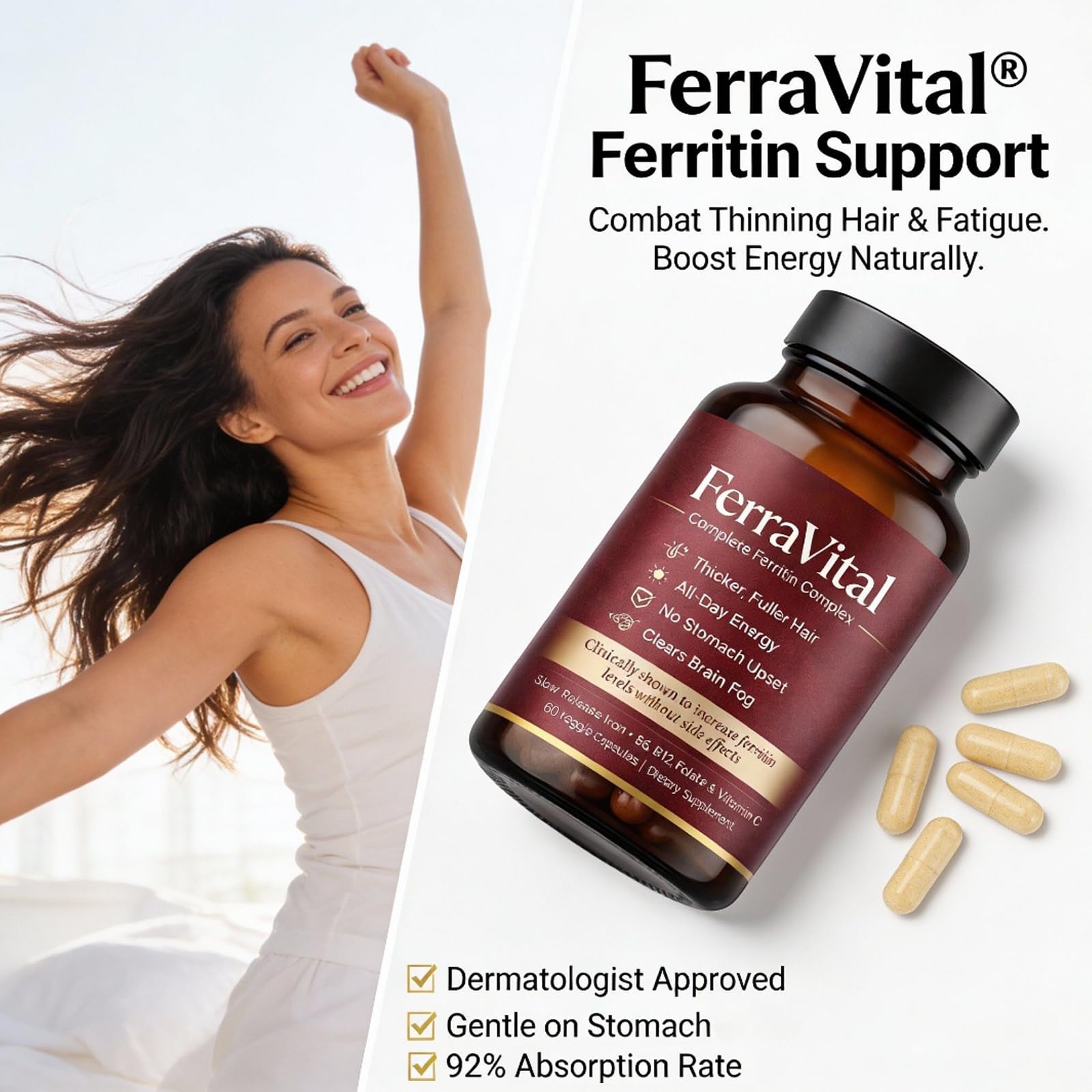 FerraVital Iron Supplement capsules close-up