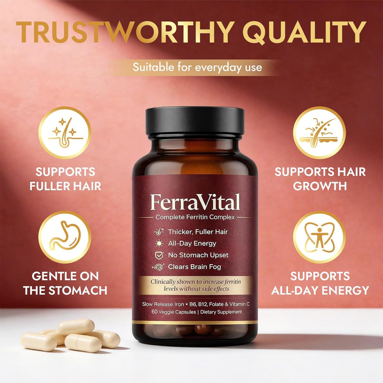 FerraVital Iron Supplement side view