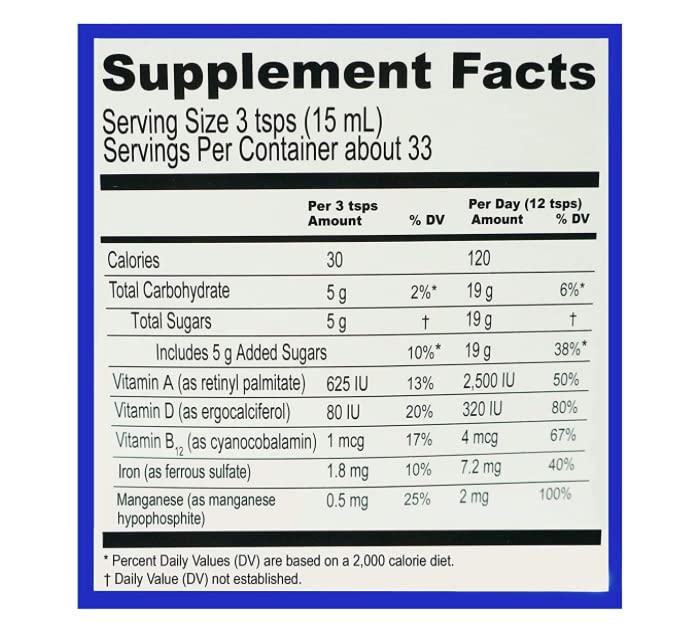 Ferrol Liquid Dietary Supplement 16.9 fl oz in a glass