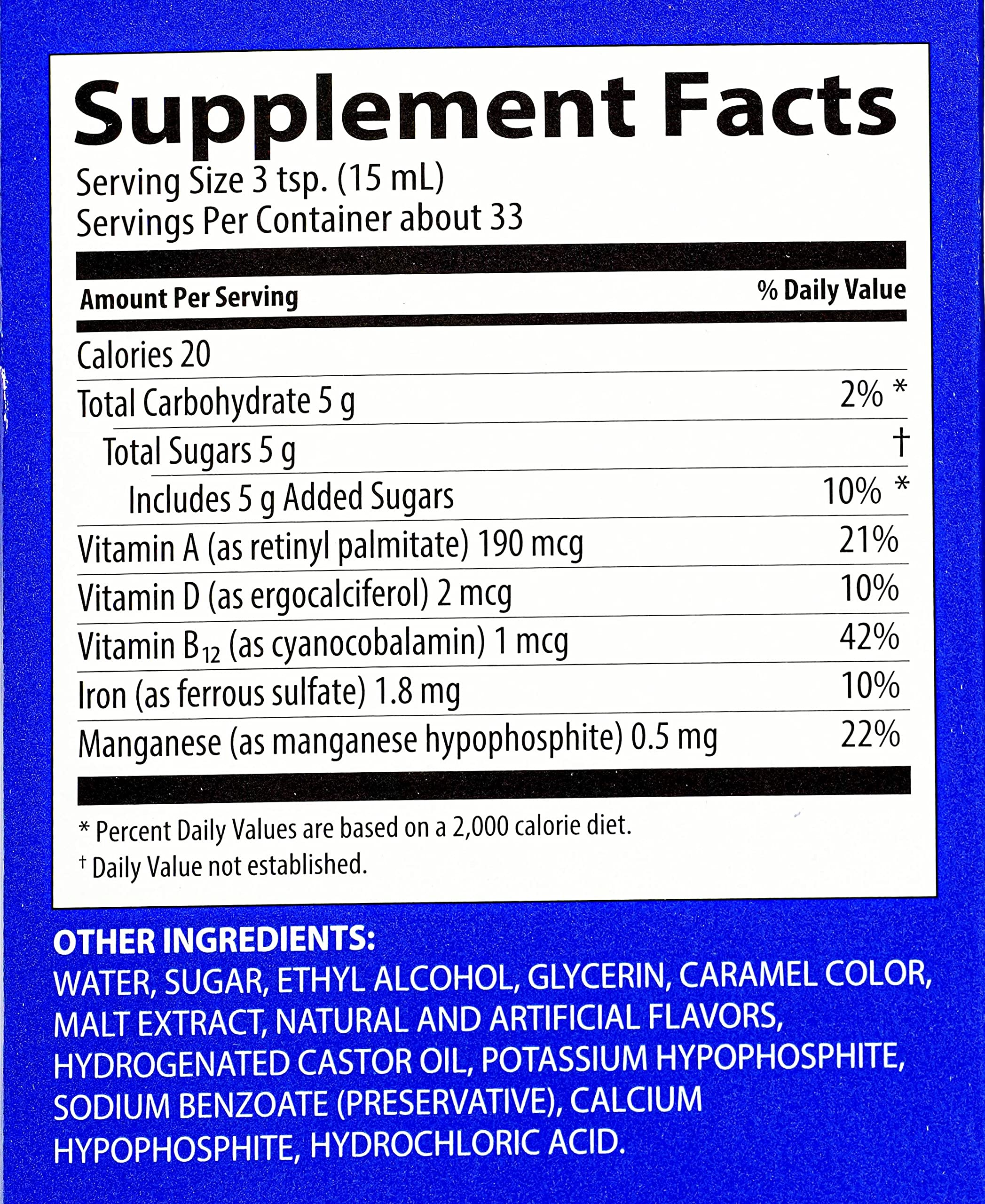Ferrol Liquid Multi-Vitamin 500ml on a kitchen counter