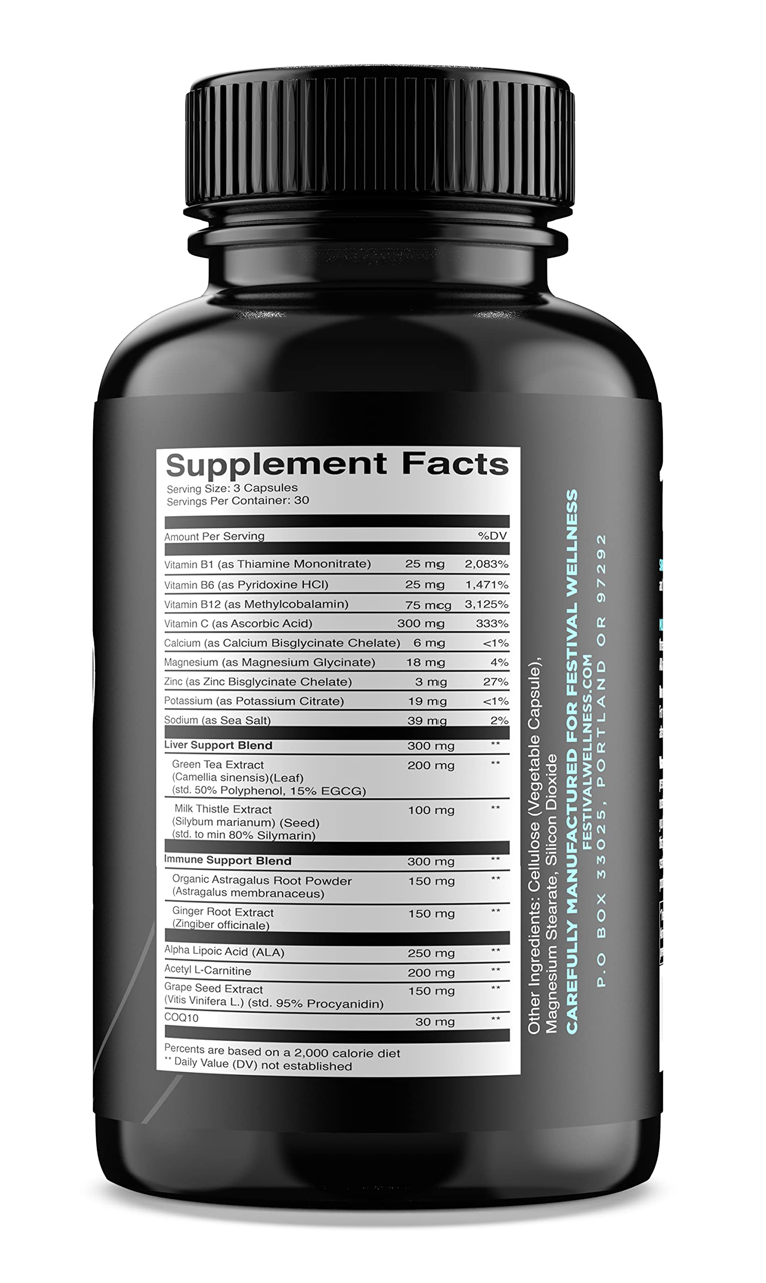 Festival Wellness Tempo Festival Prep Supplement side view