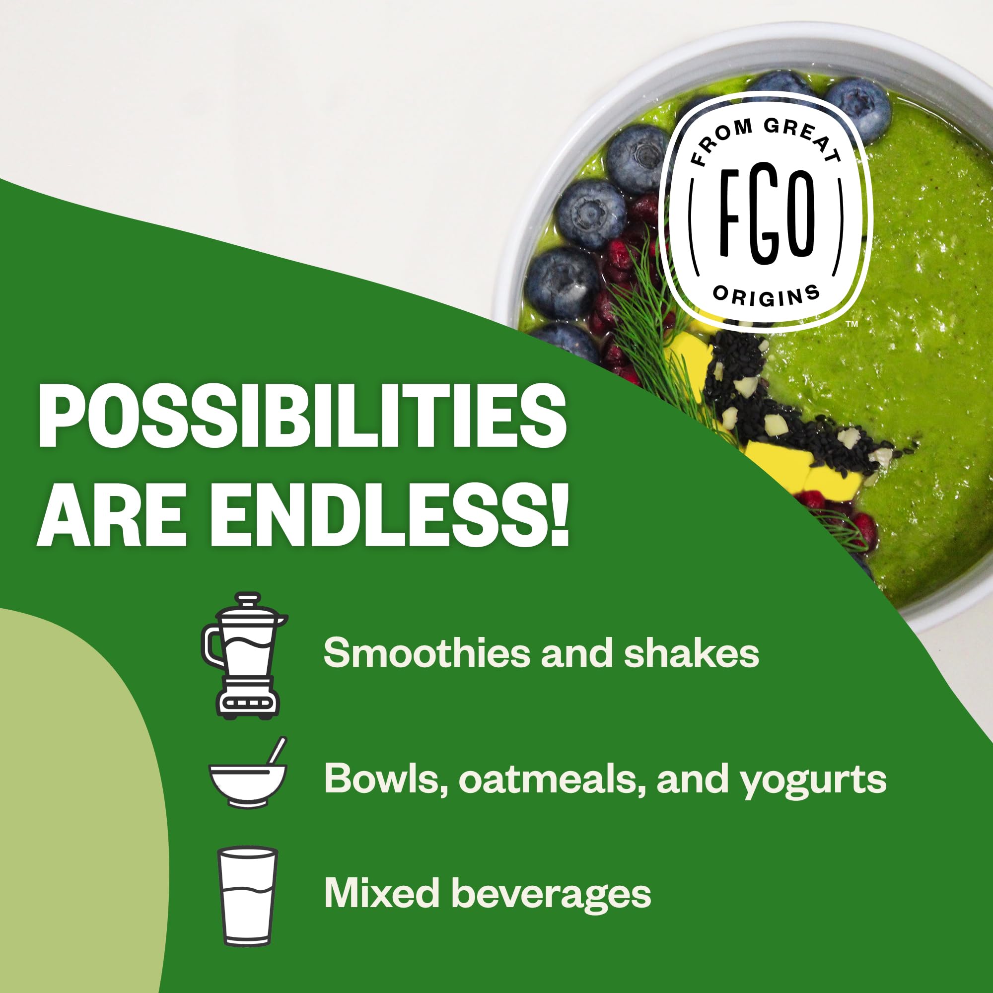 FGO Organic Amla Powder mixed in a smoothie