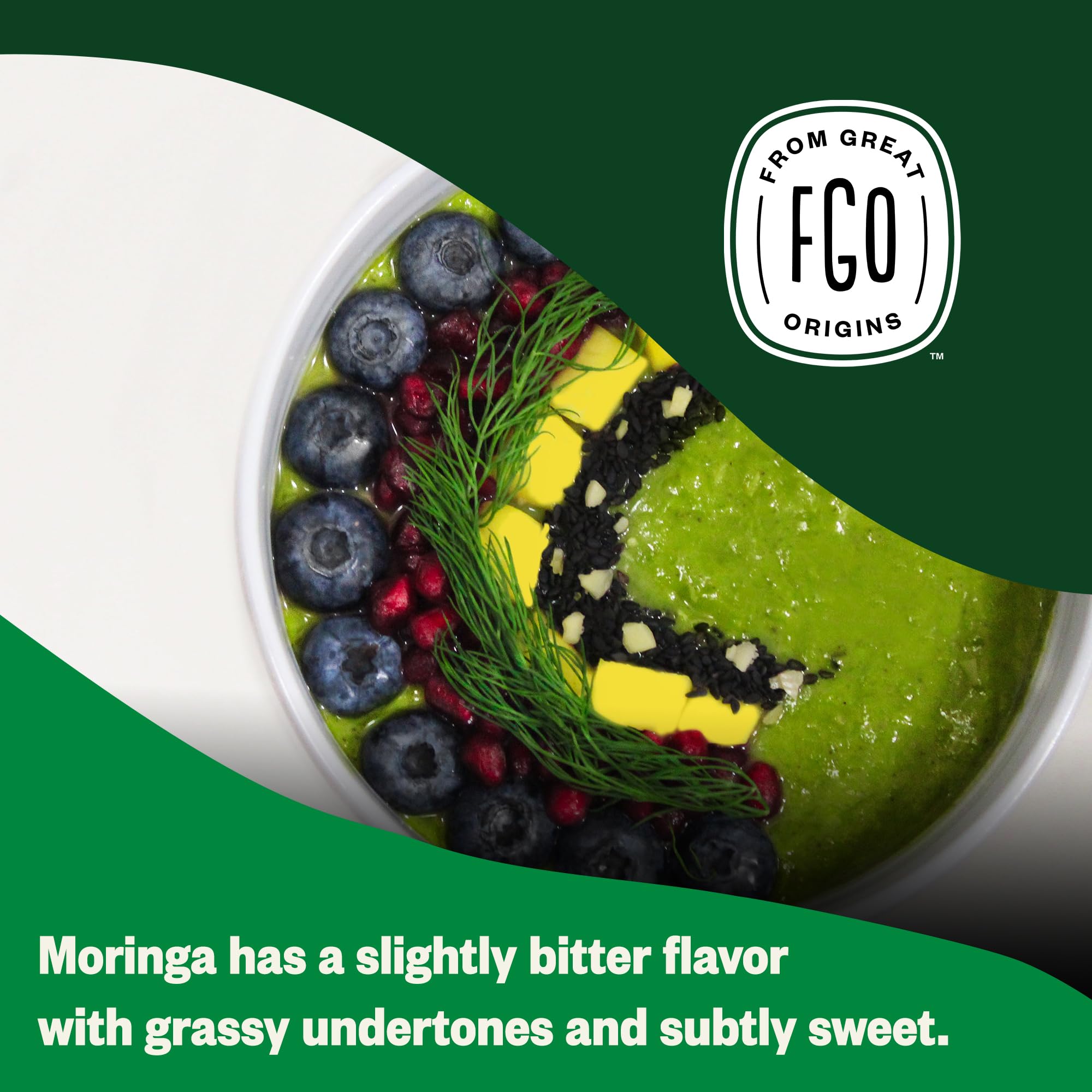 FGO Organic Moringa Leaf Powder 32oz brewed as tea