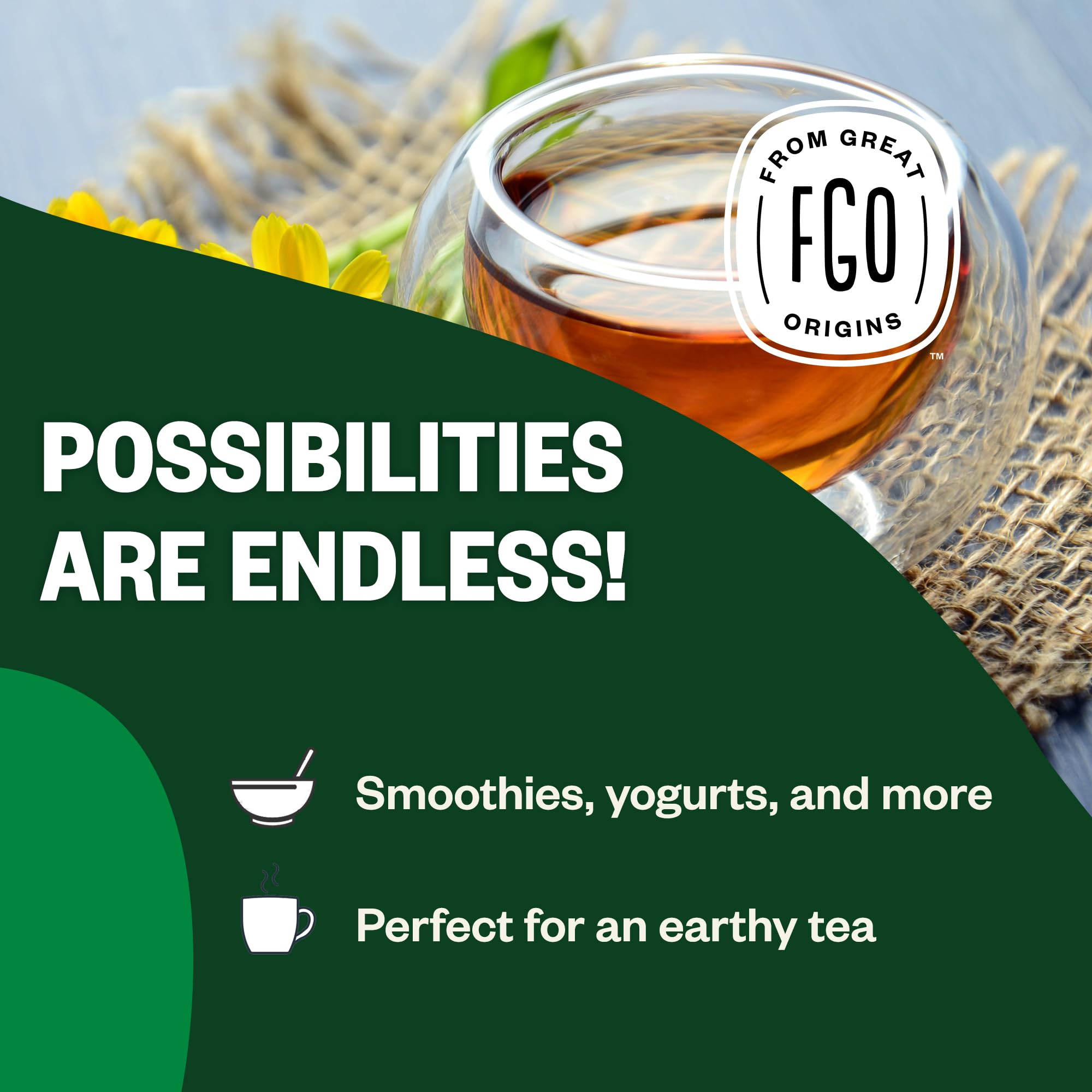 FGO Organic Moringa Leaf Powder 32oz in a smoothie