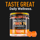 Fiber gummies bottle with cap open showing gummies