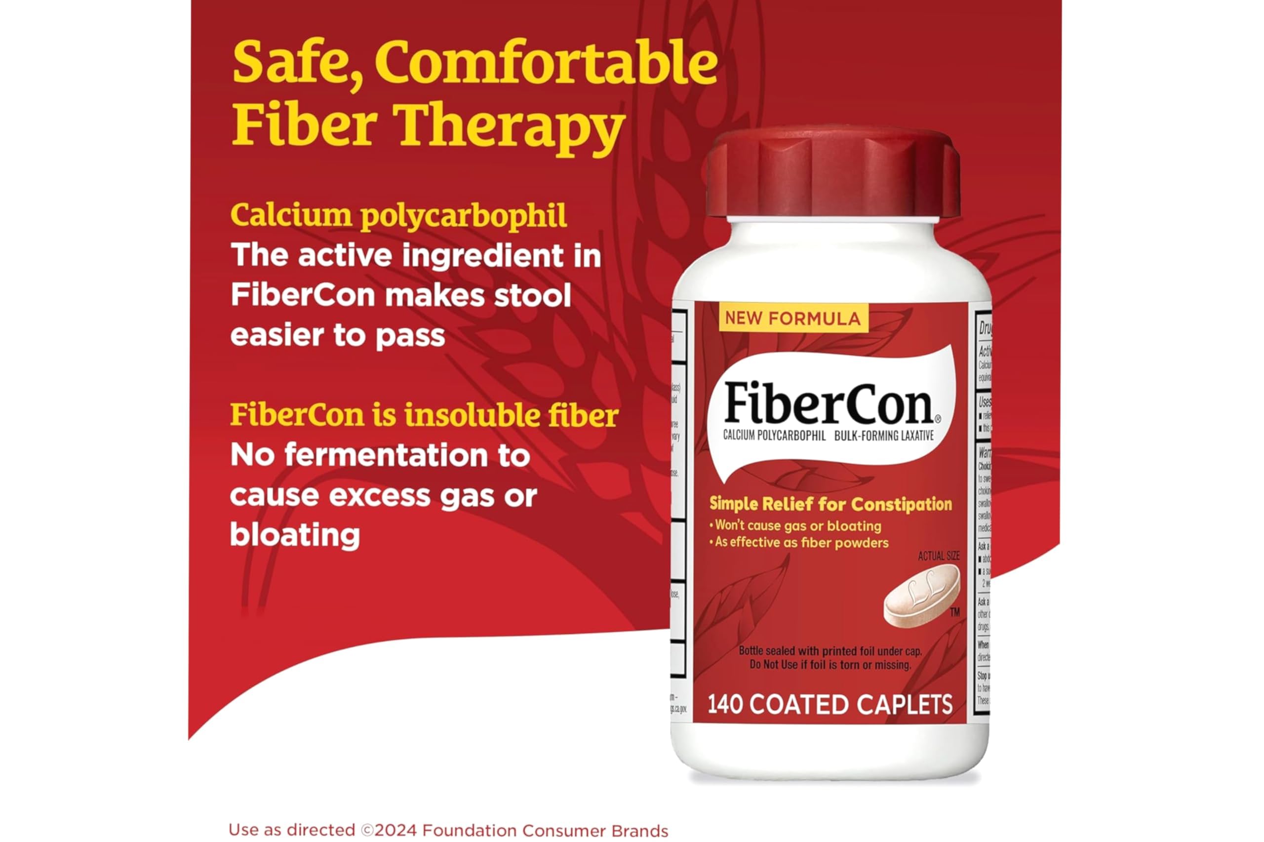 Fibercon Dietary Fibre Caplets 340g pack