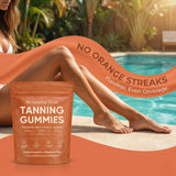 Fibosara Savanna Skin Tanning Gummies with fresh watermelon