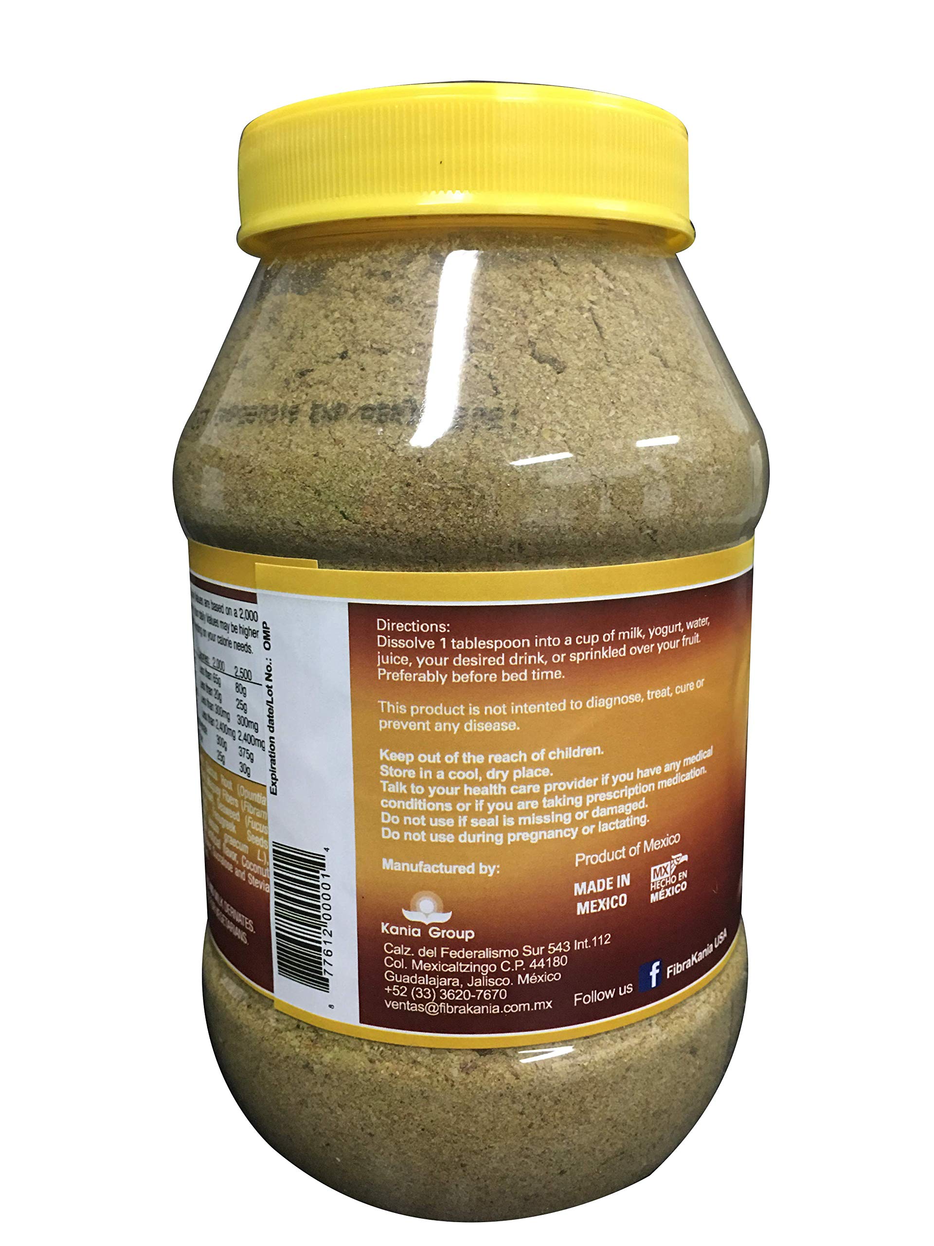 Fibra Kania Pineapple & Coconut Natural Fibre supplement in a glass of water