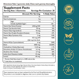 Ficpoud Biotin Gummies back view showing nutritional information