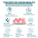 Ficpoud Biotin Gummies ingredients list on the packaging