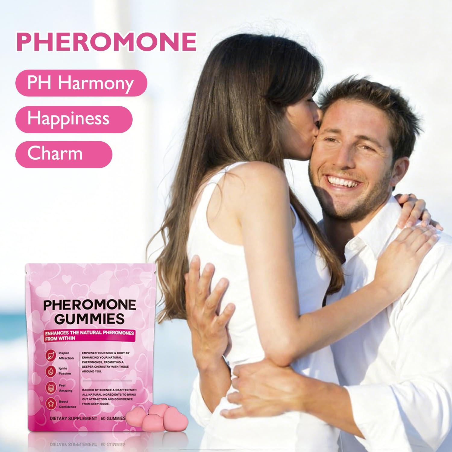Ficpoud Pheromone Gummies for Women gummies on a table