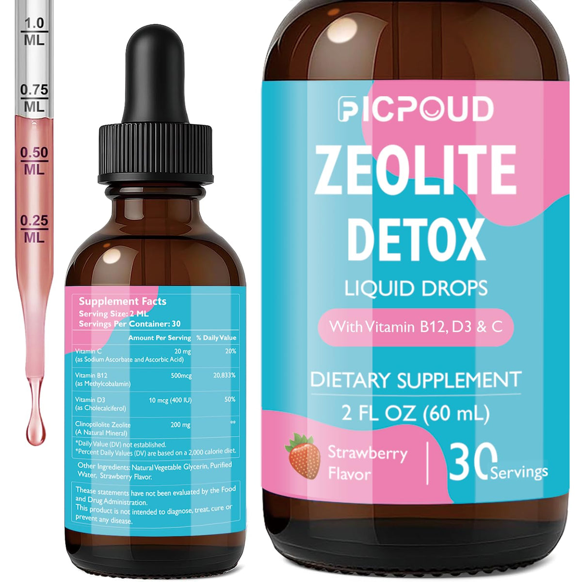 Ficpoud Zeolite Drops 30ml bottle front view