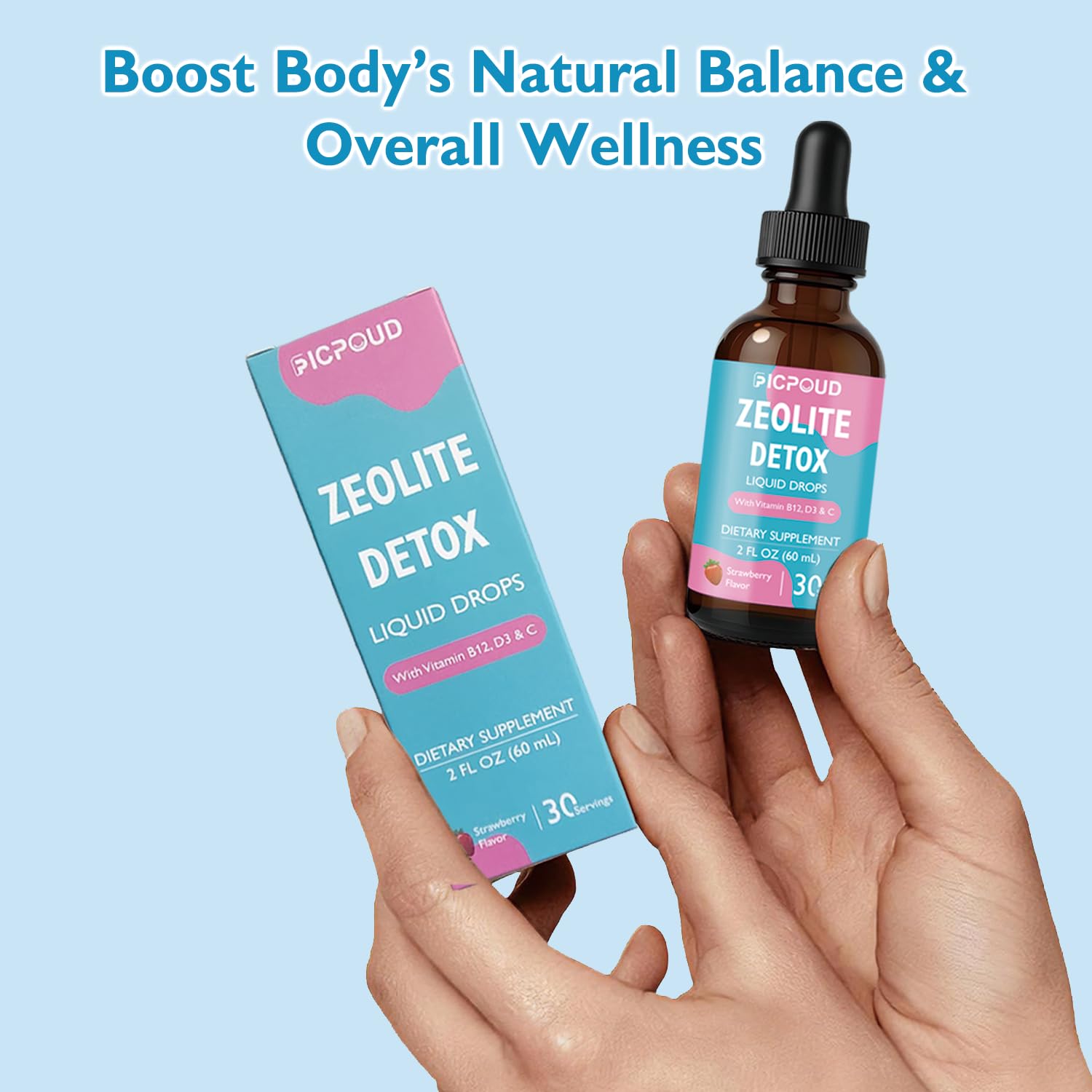 Ficpoud Zeolite Drops 30ml bottle side view