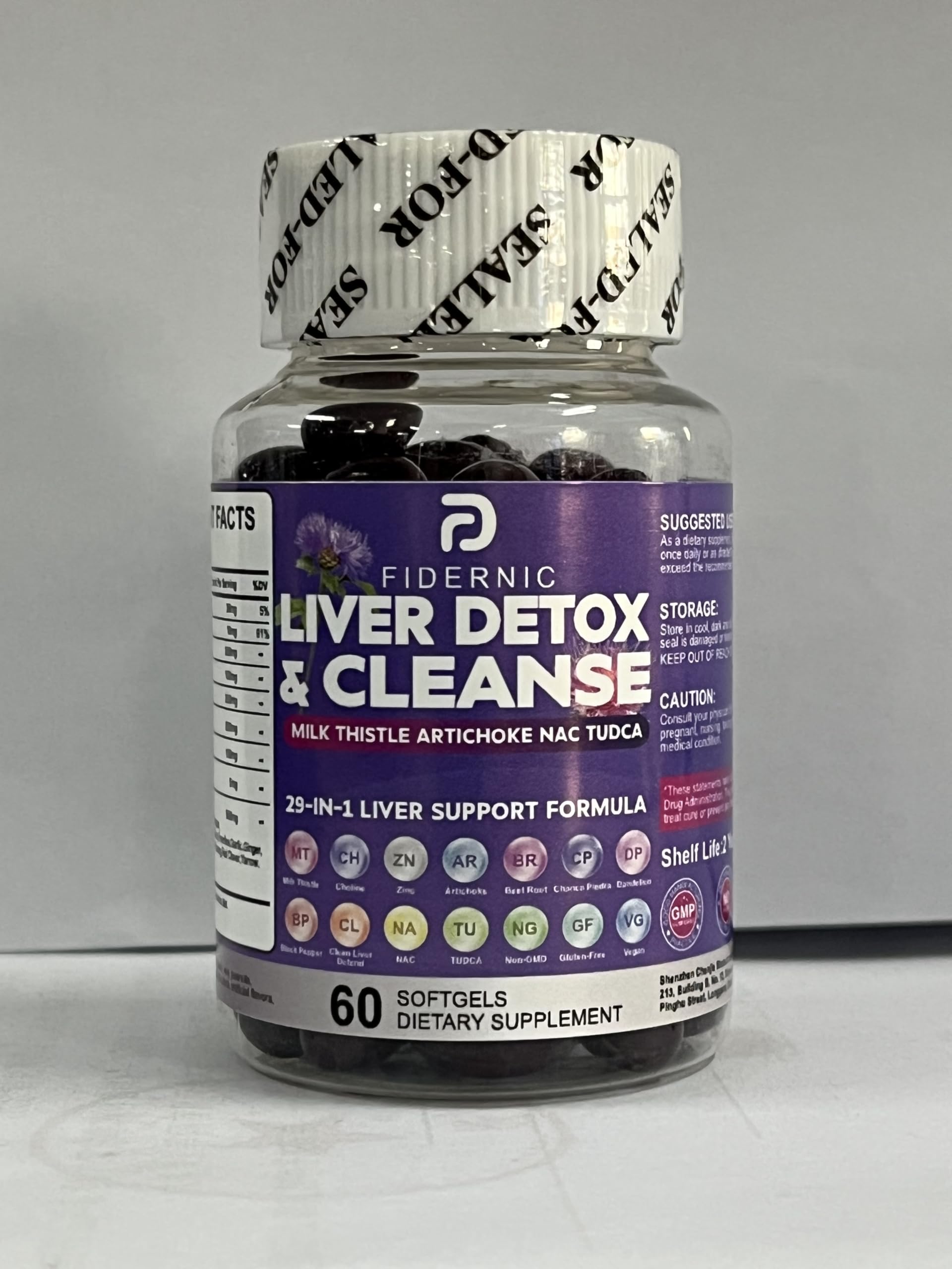FIDERNIC Milk Thistle Supplement softgel close-up