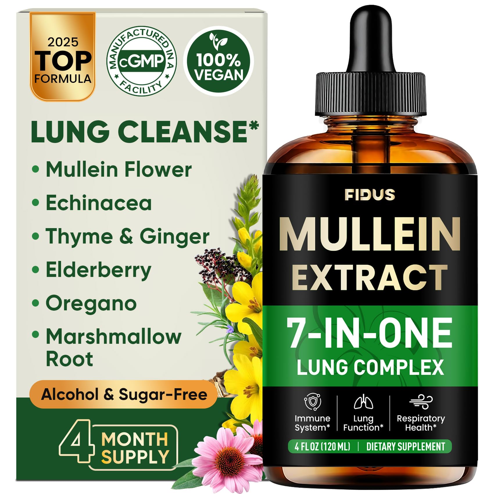 Fidus Mullein Flower & Leaf Extract 290g front view