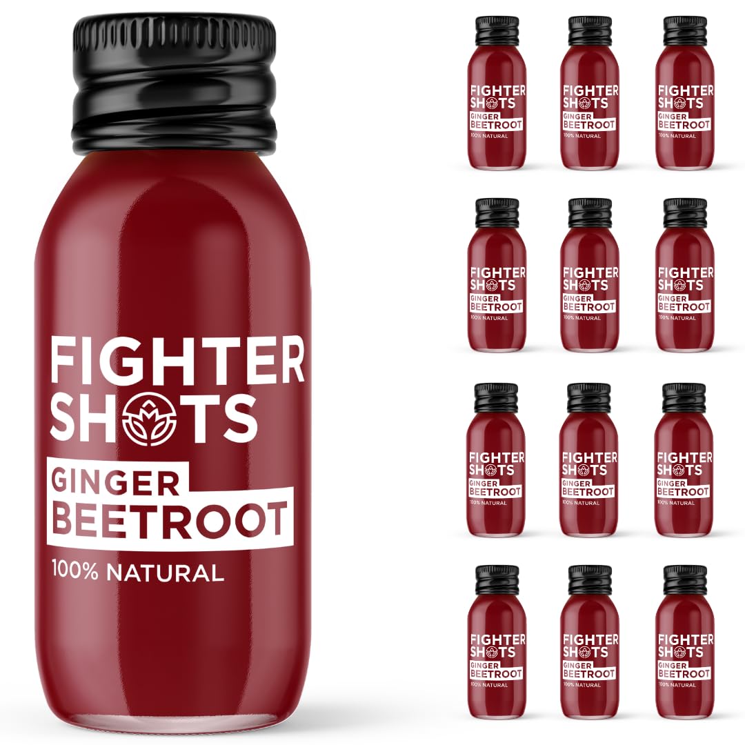 Fighter Shots Ginger + Beetroot Wellness Shots 1520g front view