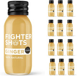 Fighter Shots Ginger Shots front view in recyclable glass bottle