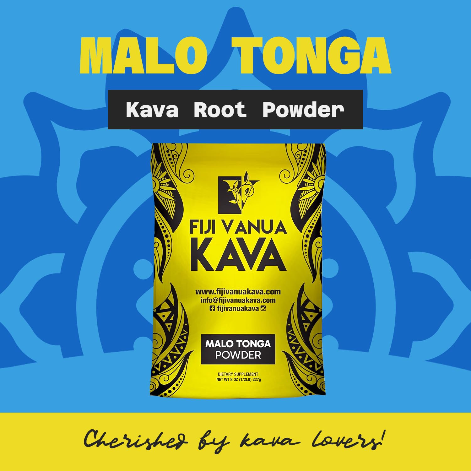 Fiji Vanua Kava packaging back view