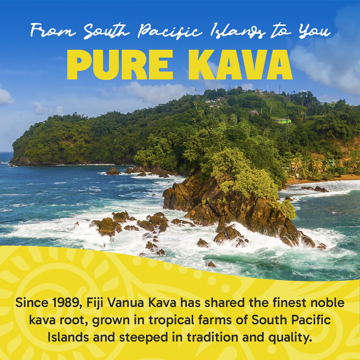 Fiji Vanua Kava product details on packaging