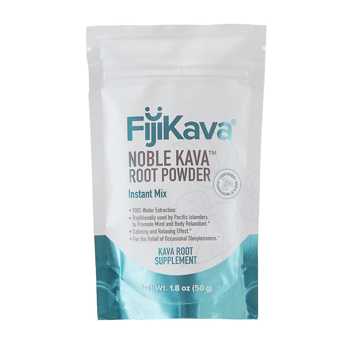 FijiKava Instant Kava Powder 50g front view packaging