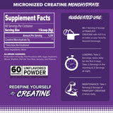 FINAFLEX Pure Creatine Monohydrate side view with label