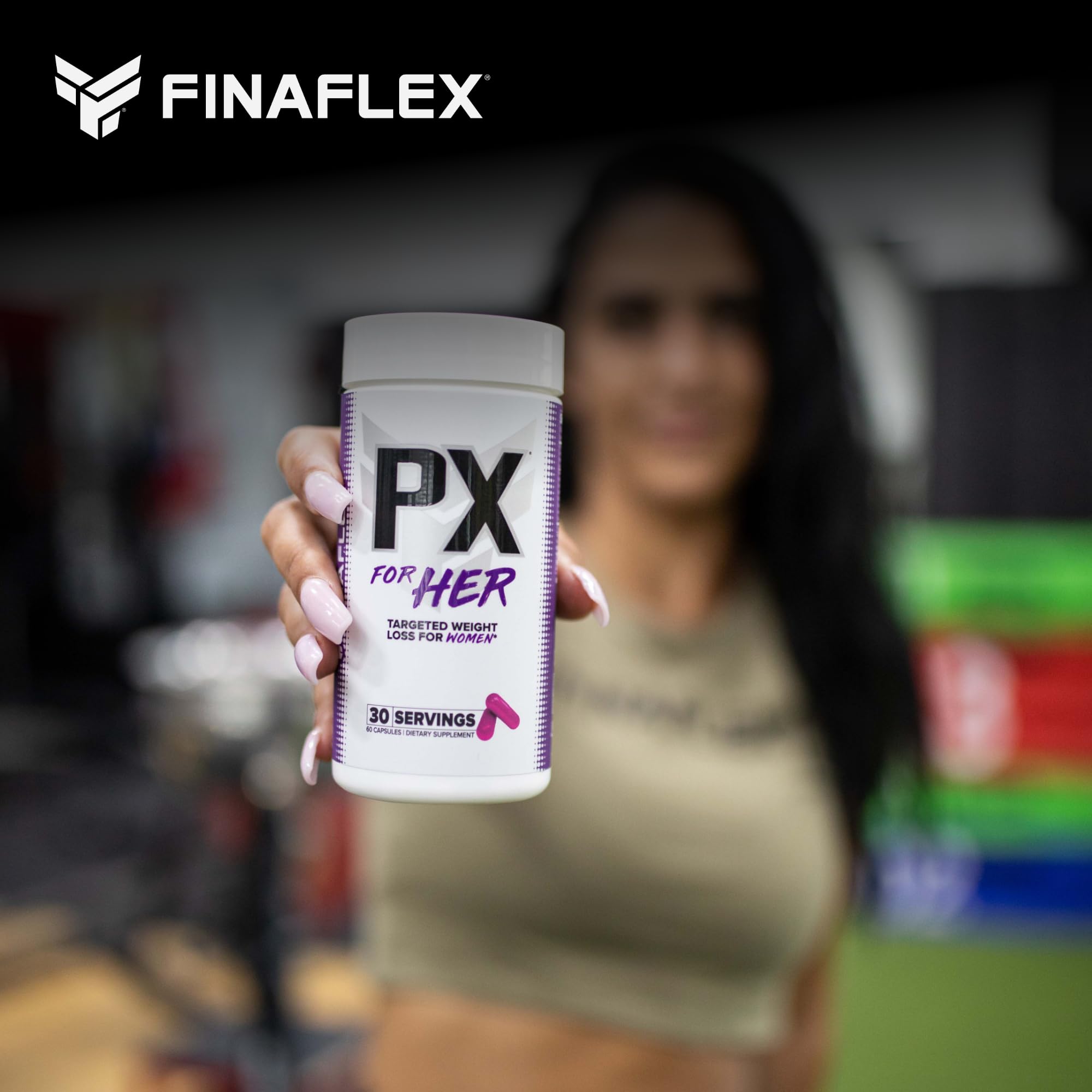 FINAFLEX PX for HER Fat Burner Supplement capsules close-up