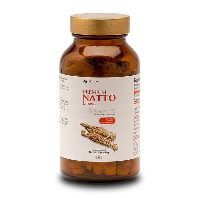 FINE JAPAN Nattokinase Supplement 2000 FU with natural ingredients