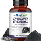 FineLand Activated Charcoal 780mg supplement front view