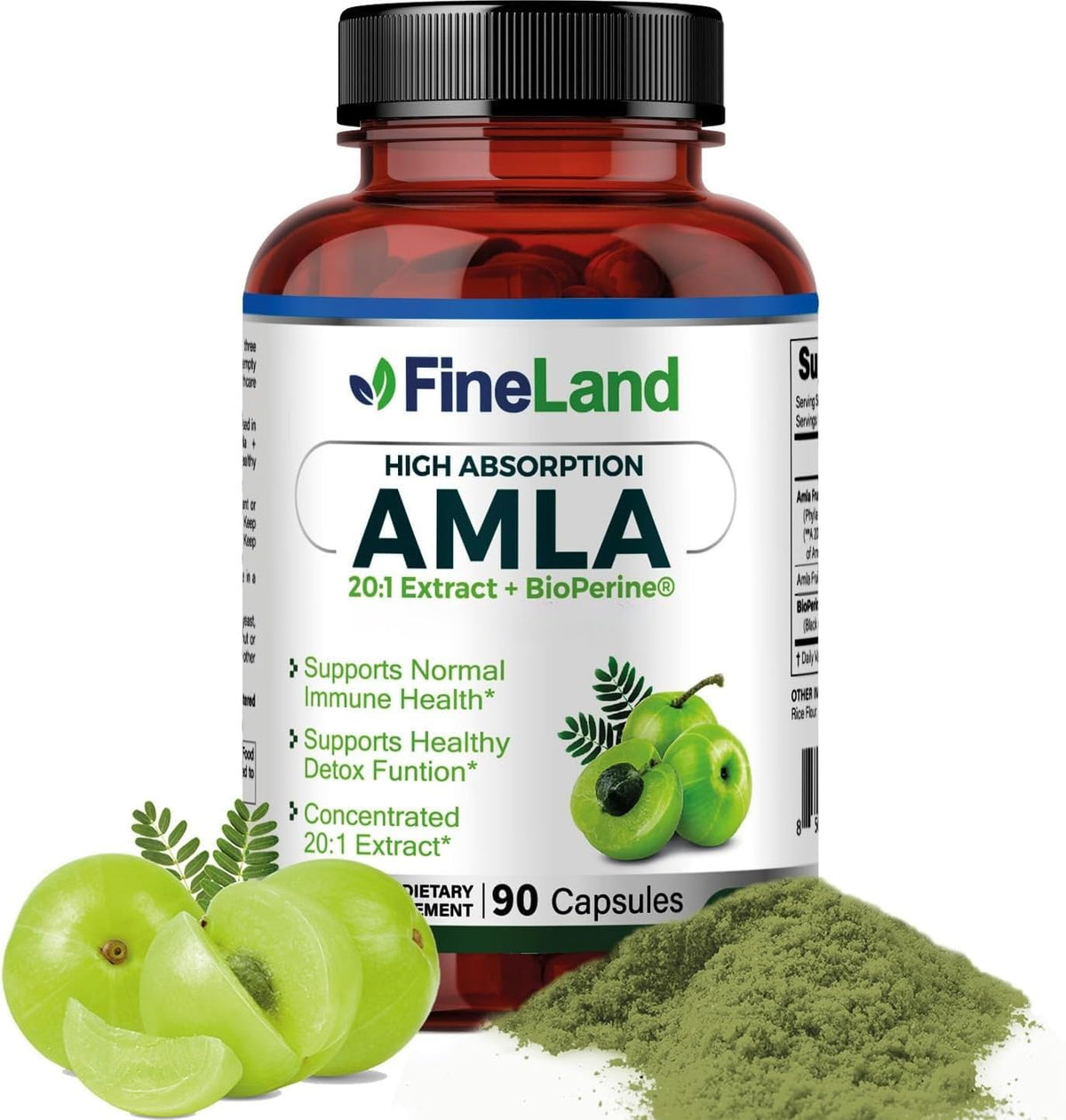 FineLand Amla Extract 20:1 front view of packaging