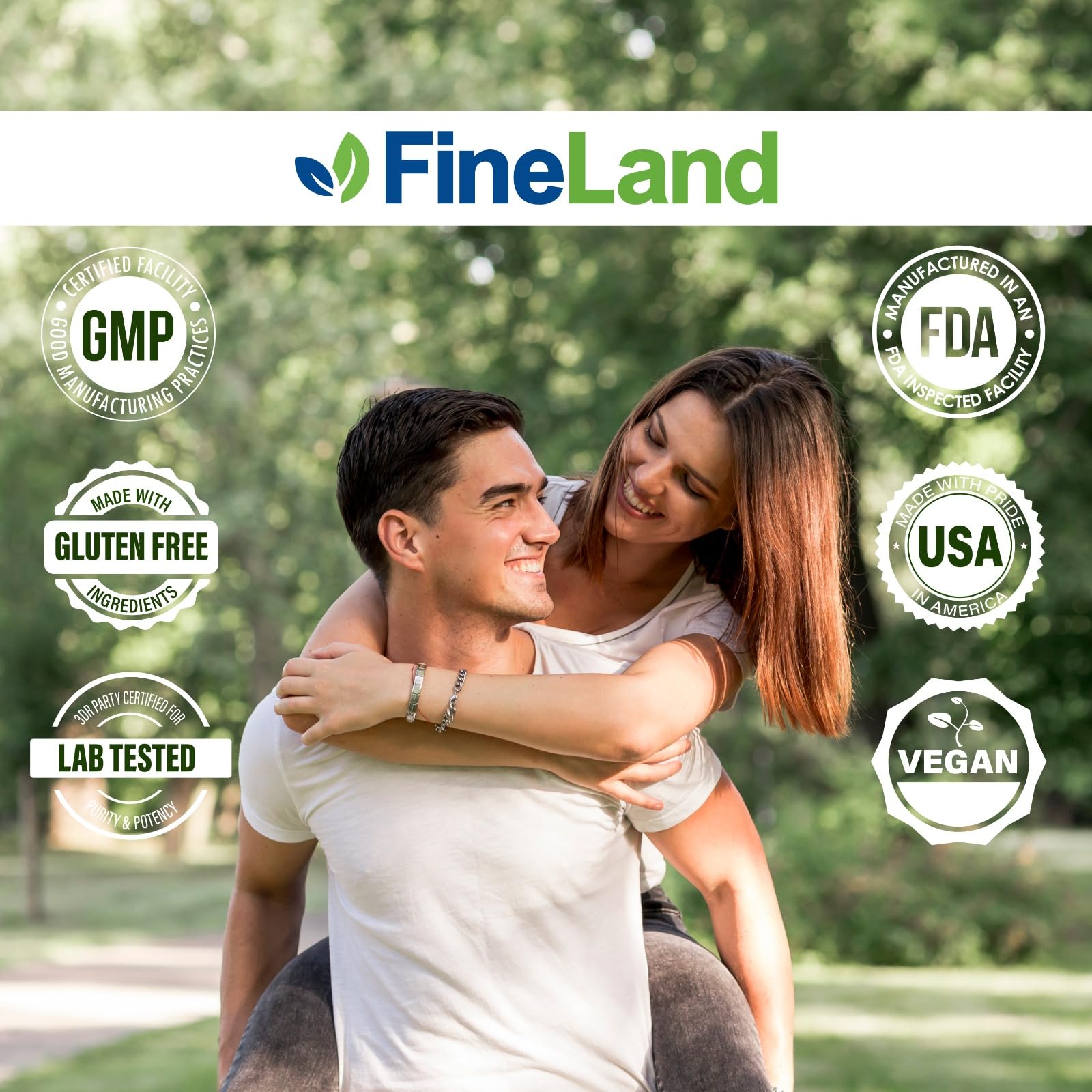 FineLand Amla Extract 20:1 with BioPerine capsules on a table