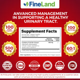 FineLand Cranberry Extract Capsules side view showing label