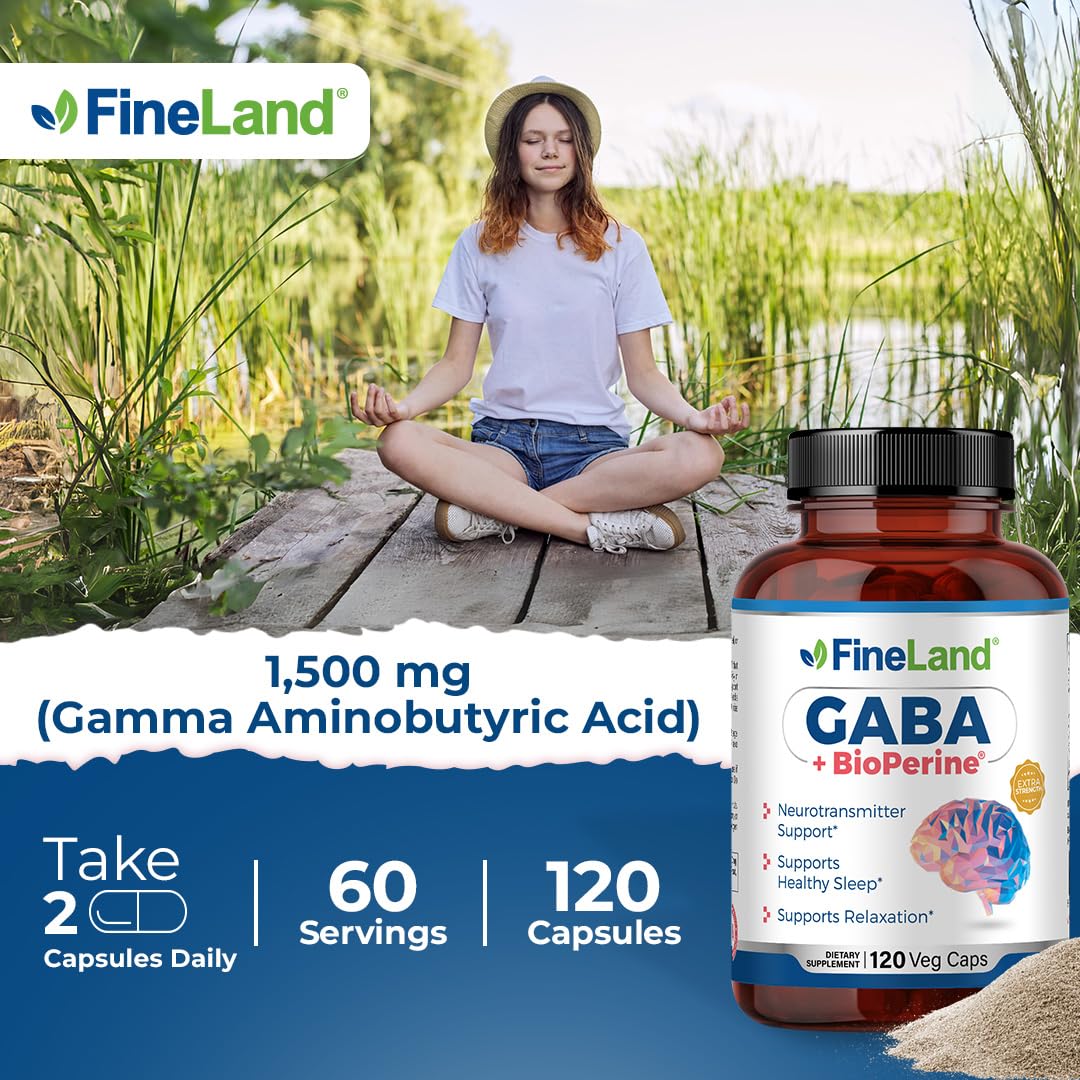 FineLand Daily Calm Vegan Supplement capsule close-up