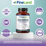FineLand Diosmin & Hesperidin bottle with a measuring spoon