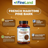 FineLand French Maritime Pine Bark Extract 450mg back view of packaging