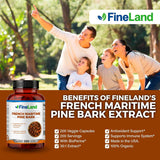 FineLand French Maritime Pine Bark Extract 450mg capsule close-up