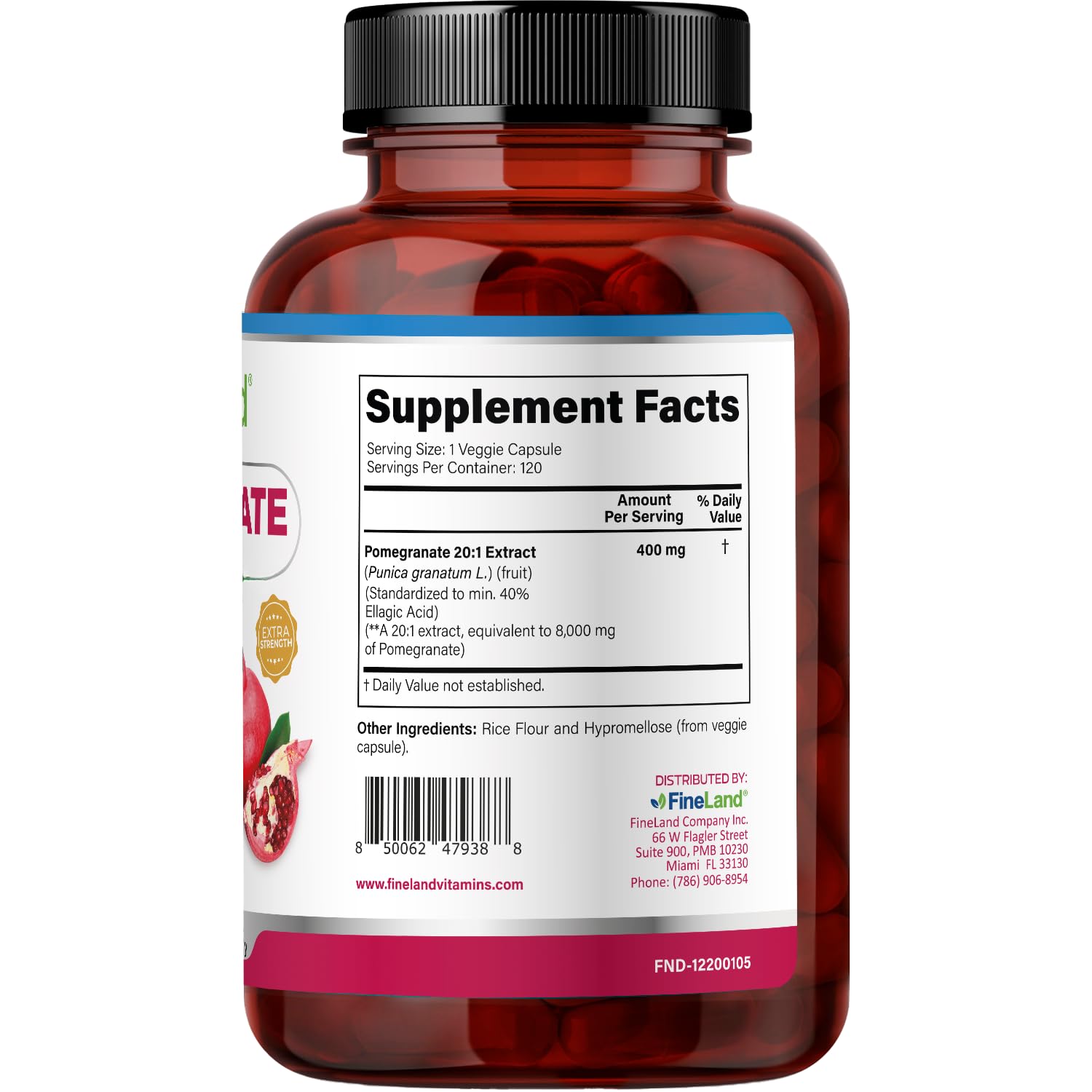 FineLand Pomegranate Extract bottle with label