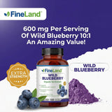 FineLand Wild Blueberry Extract Capsules showing the label details
