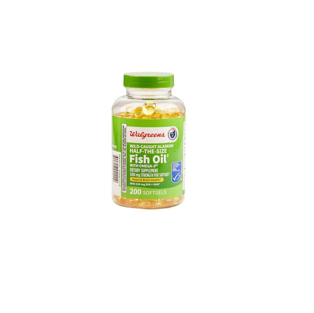 Finest Nutrition Fish Oil Softgels 1200mg back view