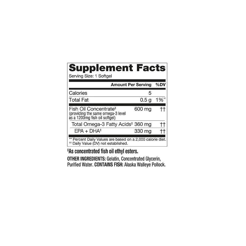 Finest Nutrition Fish Oil Softgels 1200mg softgel close-up