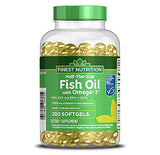 Finest Nutrition Fish Oil Softgels front view packaging