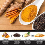 FineVine Organics Turmeric Curcumin 1500mg on a wooden surface