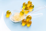 Finished juice spheres made with Cape Crystal kit