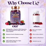 fiocko Cortisol Support Gummies displayed with fresh berries