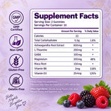 fiocko Cortisol Support Gummies with a measuring spoon for serving size