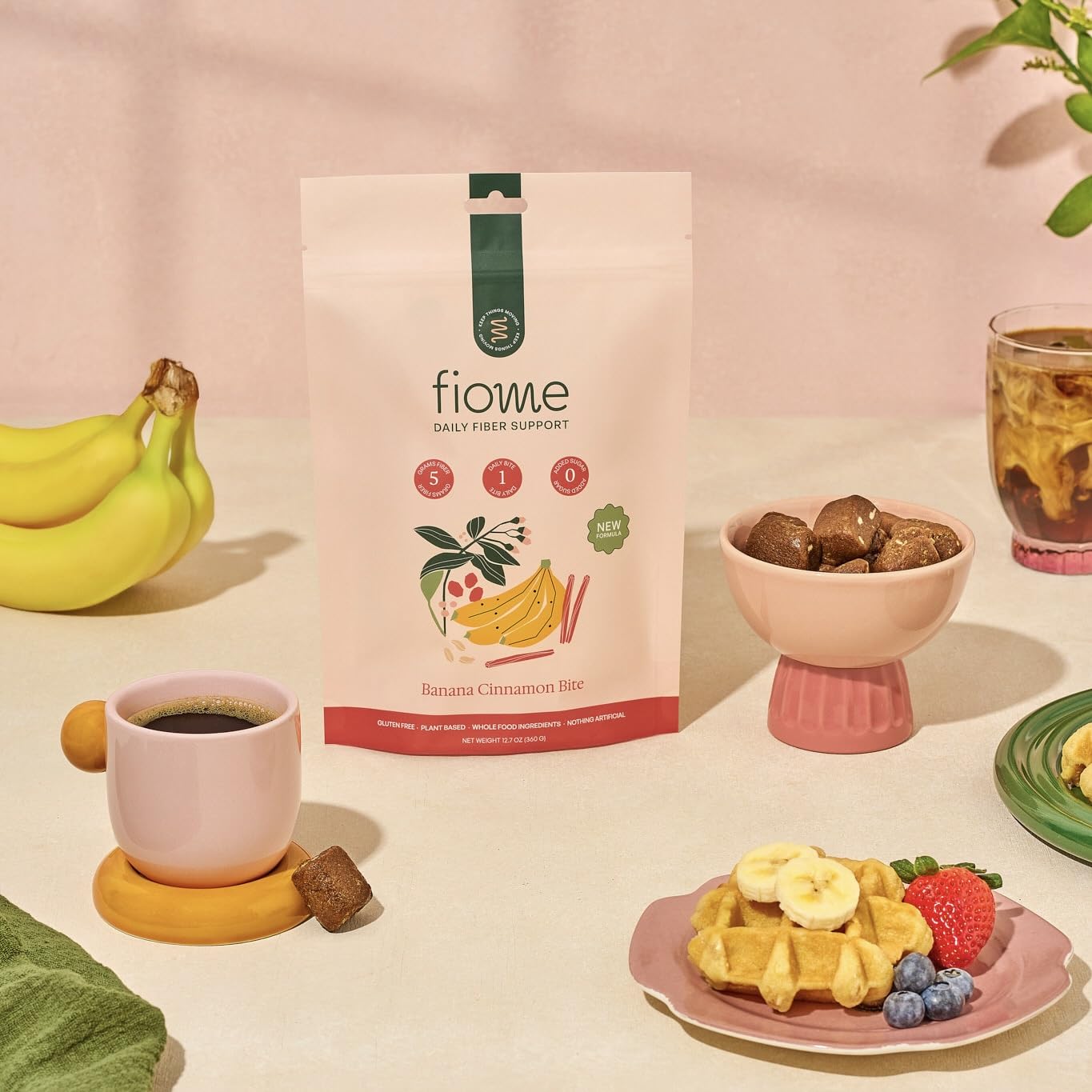 Fiome Dietary Fibre Supplement pouch back view